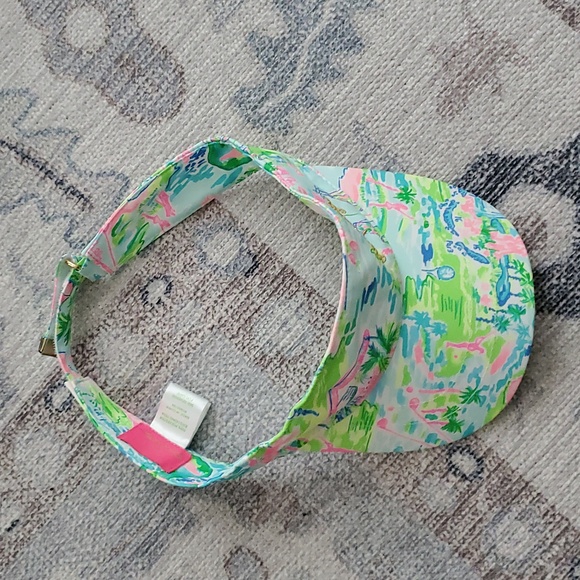 SOLD Lilly Pulitzer It's A Match Adjustable Visor Golf Tennis - Picture 7 of 8
